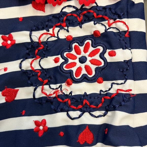 NWOT Heartstrings One Shoulder Red White and Blue Size 6X Swimsuit - Picture 3 of 5